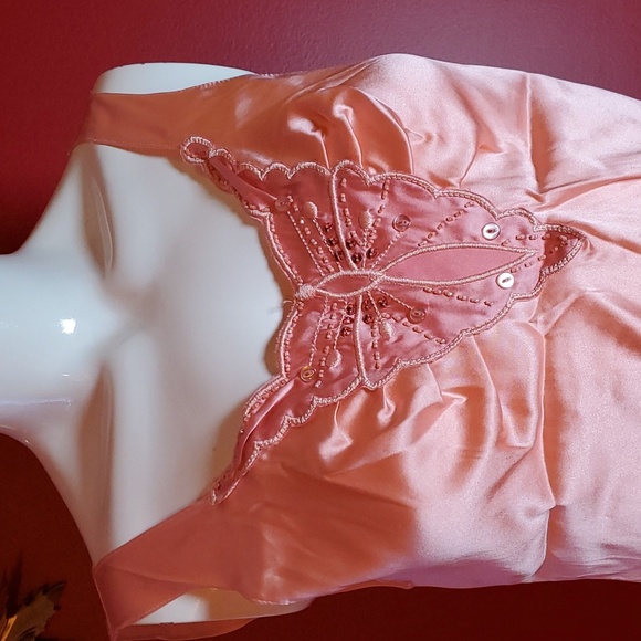 Size 8 - Eva Franco Silk Camisole Butterfly Peachy Pink BNWT - Picture 2 of 8